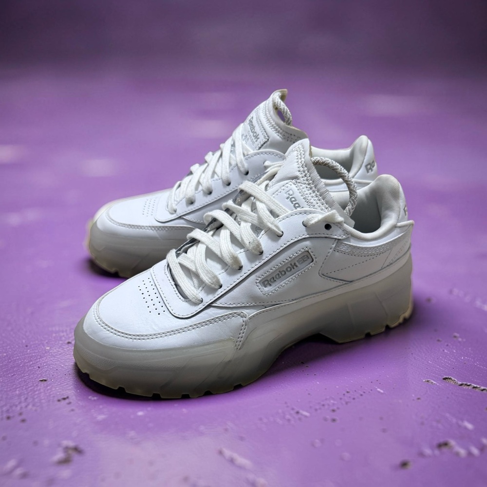 Reebok x Cardi B Club C Platform Sneaker 5Y Women's 6.5 White